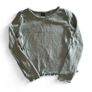 Old Navy Girls Long Sleeve Tee - Olive Green